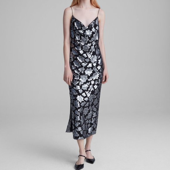 Club Monaco Dresses & Skirts - Club Monaco Metallic Floral Dress
